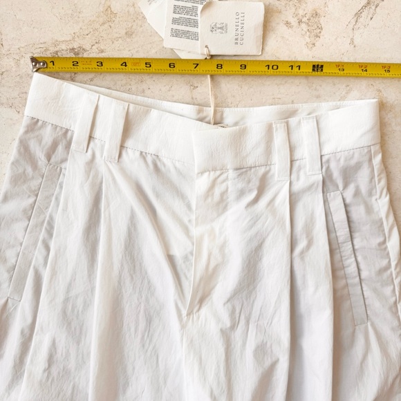 Brunello Cucinelli White Wide-Leg Pants size 4 - Picture 9 of 14